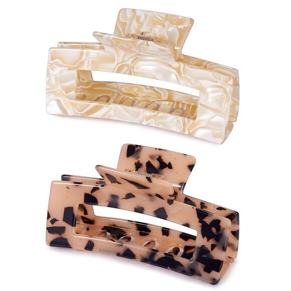 Large Tortoise Shell Hair Claw Clip 4.1 Inch Cellulose Acetate for Thick Hair main image 7